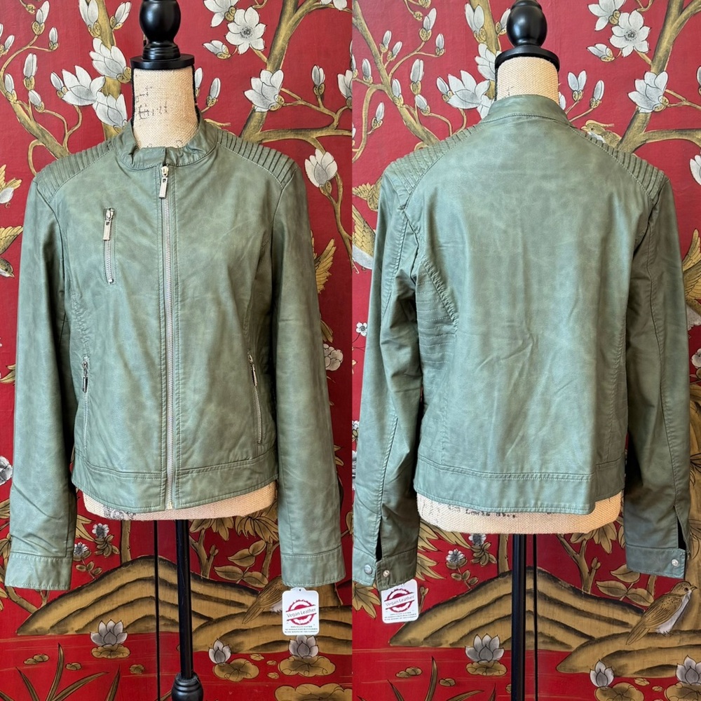 Women's “J2” Faux Leather Jacket | #P9 - Picture 2 of 14